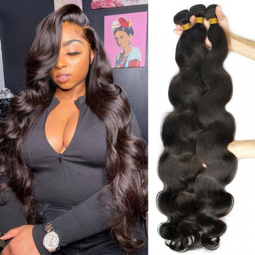 Brazilian Body Wave Human Hair Bundles Remy Hair Weaves 10- 30 Inch Bundles Raw Hair Extensions