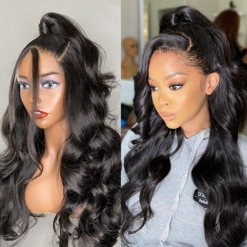 30 40 Inch Body Wave 13x6 Lace Front Human Hair Wigs For Black Women Brazilian Remy 250 Density Water Wave 13x4 Lace Frontal Wig