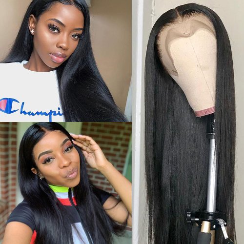 36 38Inch Bone Straight 13x6 HD Lace Frontal Wig 100% Human Hair Wigs Brazilian Straight 13x4 Lace Front Wig PrePlucked Hairline