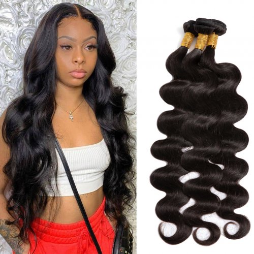  Body Wave Bundles Human Hair Weave Bundles Brazilian Weave Extensions Raw Hair Body Wave Extensions 10-30 Inch