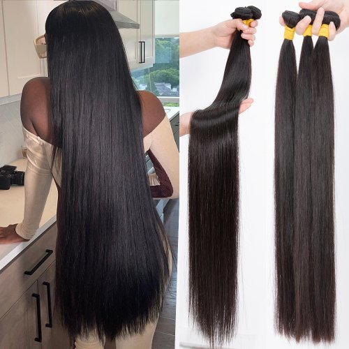 Straight Bundles 100% Unprocessed Human Hair Bundles 28 30 inch Virgin Hair 3 4 Bundles Brazilian Straight Weave Hair Extensions