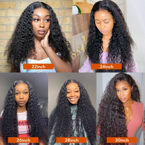 Deep Wave Bundles With Closure Brazilian Deep Curly Hair With Lace Closure 3 Bundles 100% Human Hair Bresilienne Cheveux Humain