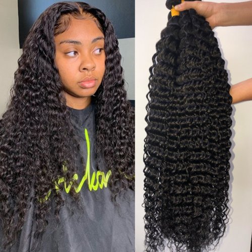 Brazilian 30 40 Inch Deep Wave Human Hair Bundles Water Weaves Brazilian Remy Bundles Curly Natural Bundle Extensions