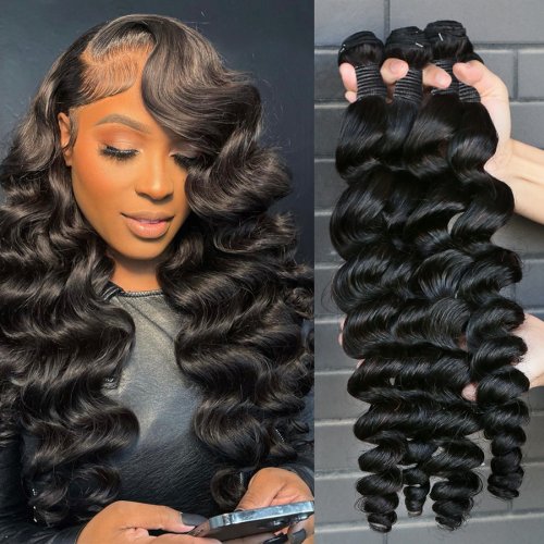 Loose Wave Bundles With Closure Human Hair 3 Bundles With Lace Closure Brazilian Hair Weave Bundles Remy Hair Extension