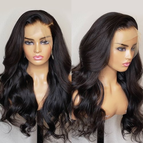 13X6 HD Transparent Lace Front Human Hair Wigs For Women Brazilian Body Wave 13x4 Lace Frontal Wigs Pre Plucked 4x4 Closure Wigs