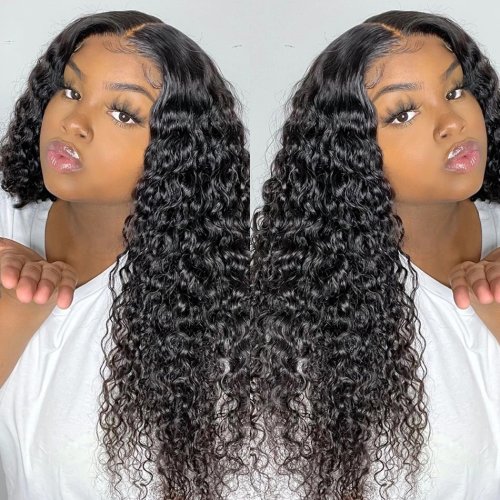 12A Malaysian Virgin Human Hair Water Wave Bundles With Closure 100% Unprocessed Deep Curly Ocean Wave Weave Hair Extension