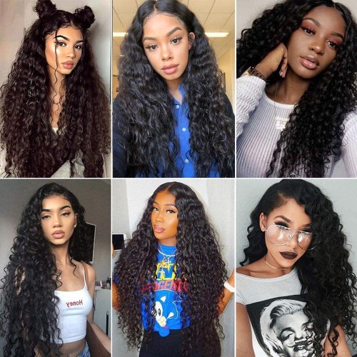 Peruvian 10A Water Wave Bundles Unprocessed Water Wave Curly Human Hair Weave Bundles Remy Water Wave Hair Extensions No Tangle