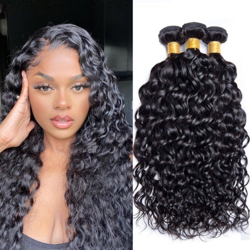 10A Brazilian Virgin Hair Water Wave Bundles Brazilian Human Hair Bundles Unprocessed Virgin Remy Hair Bundle Natural Color