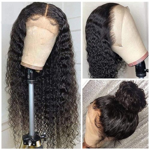 Brazilian Kinky Straight Half Wig 8''-26inch Long Human Hair Wig For Black Women Brazilian Kinky Straight Headband Human hairWig