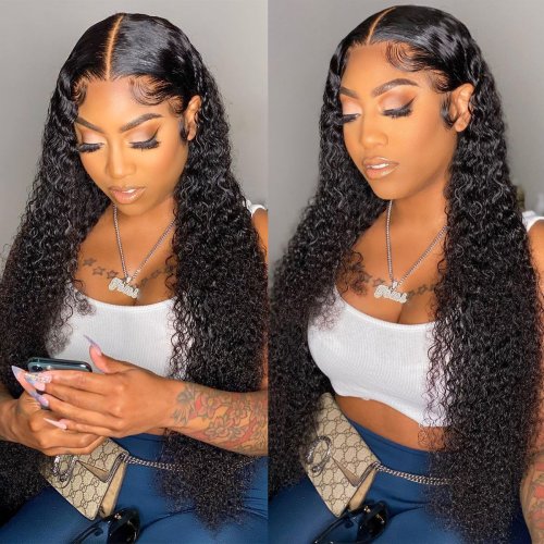 Kinky Curly Human Hair Bundles 30 Inch Remy Hair Extensions Curly Deep Water Wave Bundles 1/2/3/4pcs Deals Sale for Black Women