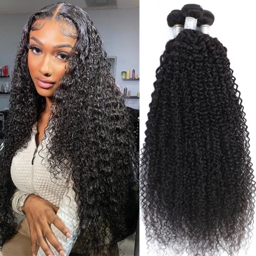 30 32 36 40 Peruvian 12A Kinky Curly Bundles Unprocessed Deep Curly Human Hair Weave Bundles Remy Water Deep Hair Extensions