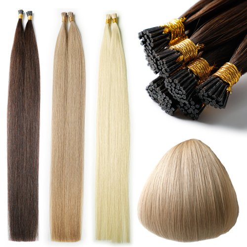 100% Remy Human Double Drawn European Hair Pre Bonded Remy Keratin I/V/U/Flat Tip Human Hair Extension