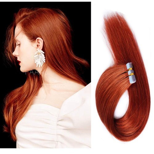 Real human tape hair for Caucasian 350 colored hair tape hair extension