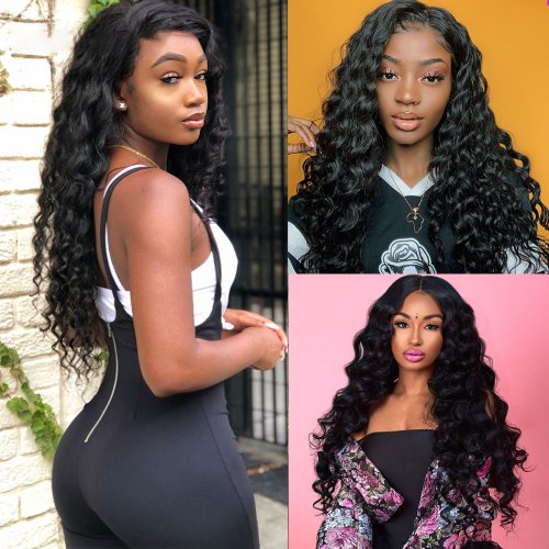 Brazilian Loose Deep Wave Bundles Remy Hair Loose Deep Wave Bundles Human Hair 1-3 Bundles Weave Bunldes Natural Hair Extensions