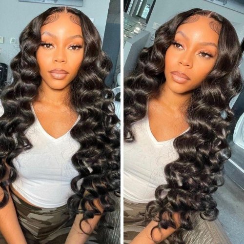 Brazilian Remy Human Hair Weave Bundles Loose Wave Bundles Natural Color 28 30 32 34 40 Inch Wavy Hair Extensions