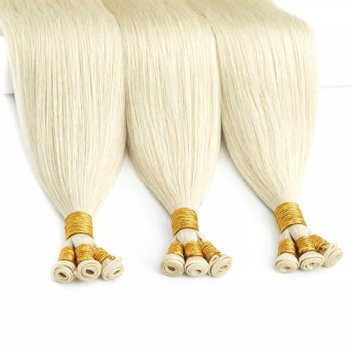 2022 New Weft Popular Straight Human Hair Extensions Seamless Remy Genius Hair Hand Tied Weft