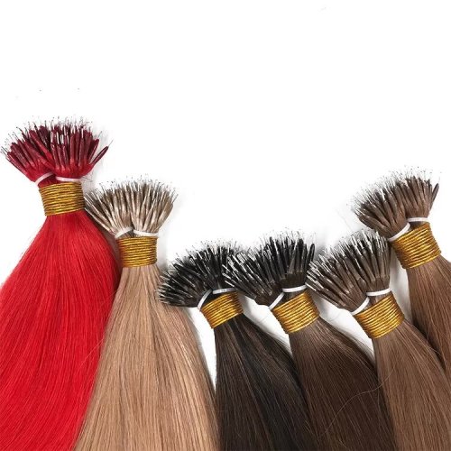 12A high quality double drawn nano loop hair raw virgin cuticle aligned Brazilian human hair nano ring hair extensions