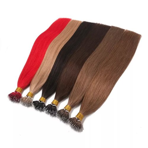 12A high quality double drawn nano loop hair raw virgin cuticle aligned Brazilian human hair nano ring hair extensions