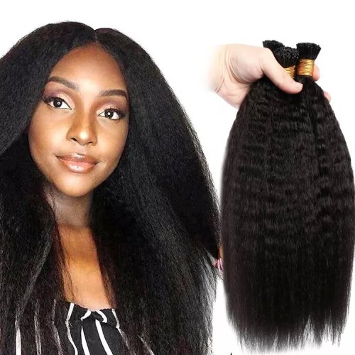 Wholesale Factory Direct Price Kinky Straight I Tip Hair Extensions Human Hair