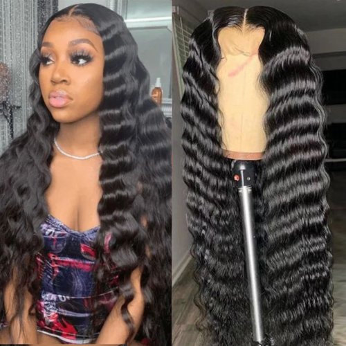 32 34 36 38 40Inch Loose Deep Wave Human Hair Bundles Indian Remy Hair Extensions 1/3/4 Pcs Deals Sale For Black Women