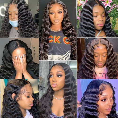 Loose Deep Wave Bundles Brazilain 100% Human Hair Bundles 1/2/3/4 PCS Deep Curly Hair Weave Extensions Virgin Hair